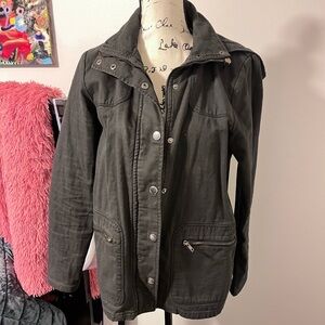 Women's Black Michael Stars Cargo Jacket Sz S